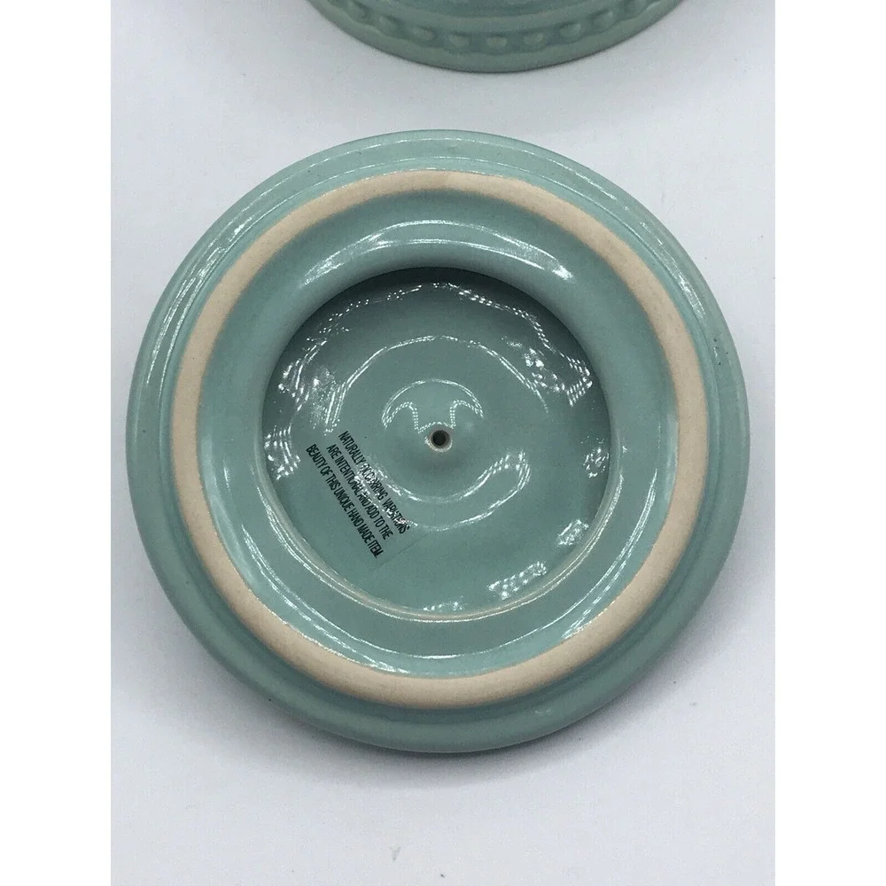 Cynthia Rowley Sand Elephant Trinket Jar Lid Apothecary Aztec Container Rare C28
